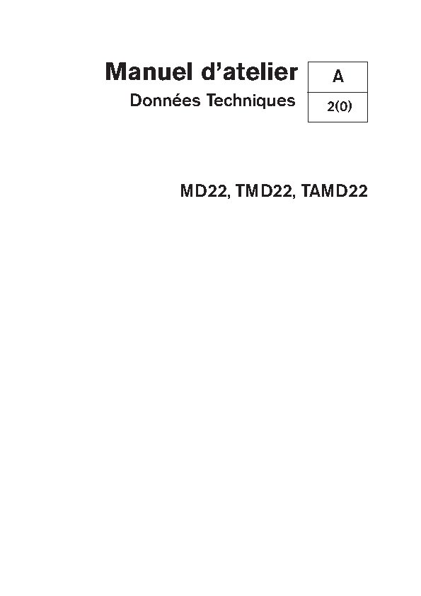 7740082 M.ATELIER D22 Caractéristiques Techniques